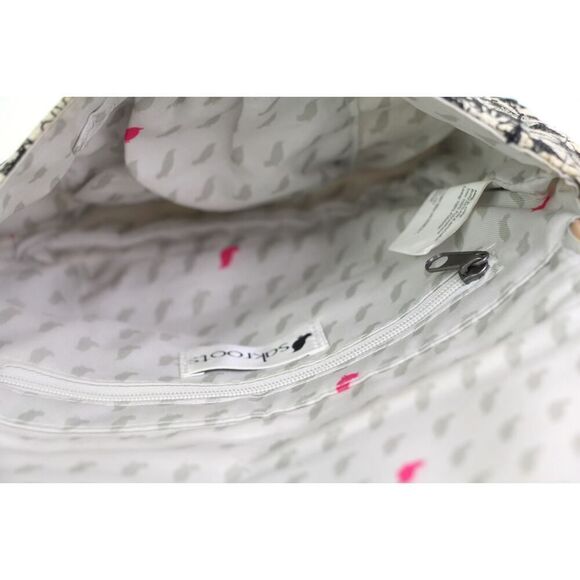 Sakroots BLACK WHITE JUTE COTTON ARTIST CIRCLE FANNY WAIST BAG CLUTCH HANDBAG - Picture 9 of 14